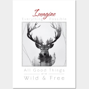 Deer Nature Outdoor Imagine Wild Free Posters and Art